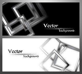 Image showing Set of stylish monochrome banners