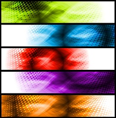 Image showing Vibrant abstract banners