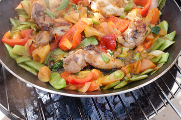 Image showing Preparing paella