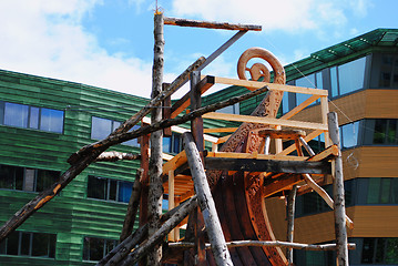 Image showing Oseberg ship replica