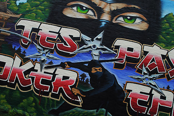 Image showing Ninja graffiti