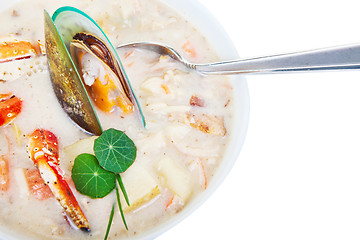 Image showing Sea food chowder