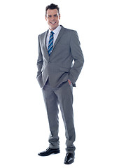 Image showing Business executive. Full length portrait