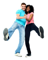 Image showing Dancing couple having fun