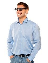 Image showing Half length portrait of confident guy