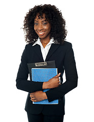 Image showing Smiling confident female executive