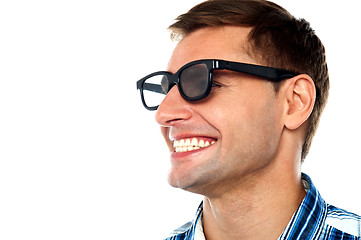 Image showing Cheerful adult male having a good laugh