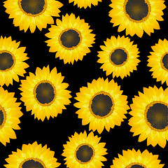 Image showing Sunflowers pattern