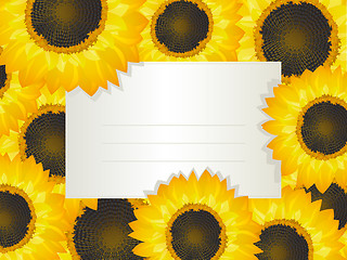 Image showing Sunflowers card