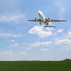 Image showing Passenger aircraft taking off