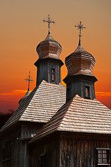 Image showing Old wooden church