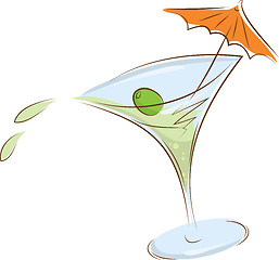 Image showing glass of martini