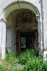 Image showing Fragment of Half-ruined Russian Orthodox Church