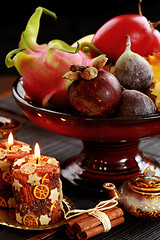 Image showing Still life with exotic fruits 