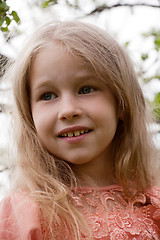 Image showing little blonde girl portrait