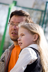 Image showing father and daughter