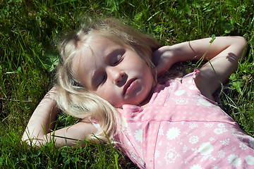 Image showing sleeping girl