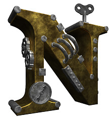 Image showing steampunk letter n