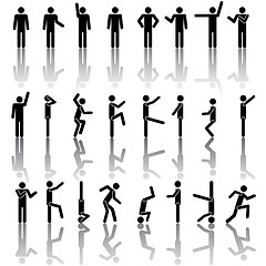 Image showing People in different poses vector Icon 