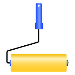Image showing The new roller for painting. 