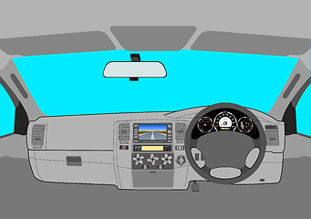 Image showing The car without a driver on the road.