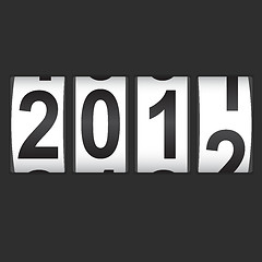 Image showing 2012 New Year counter, vector.