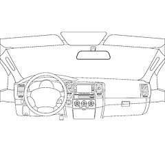 Image showing The car without a driver on the road.