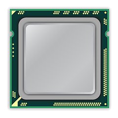 Image showing The modern multi core   processor CPU computer