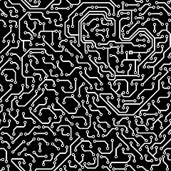 Image showing Seamless pattern. Computer circuit board.