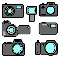 Image showing A set of digital cameras