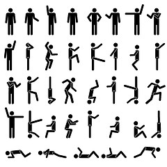 Image showing People in different poses Icon.