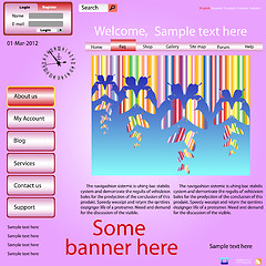 Image showing Vector template web site about  nature.