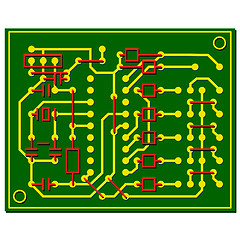 Image showing vector abstract circuit board