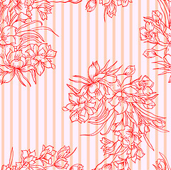 Image showing Seamless background with flower. 