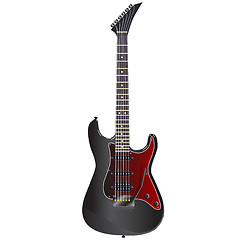 Image showing Black electric guitar 