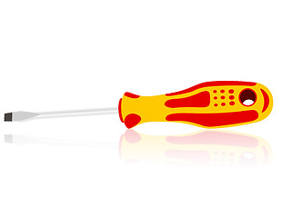 Image showing Screwdriver with a colored pen. 