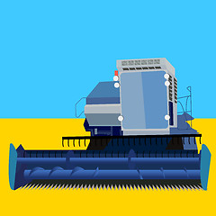 Image showing combine harvester 