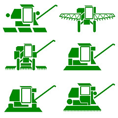 Image showing  harvesting combine 