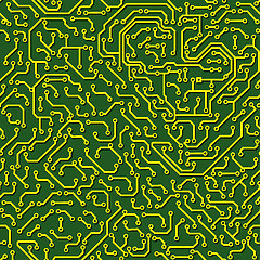 Image showing Seamless pattern. Computer circuit board.