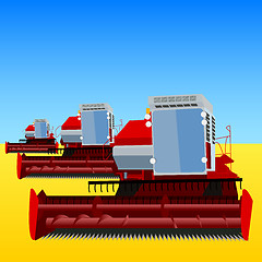 Image showing combine harvester 