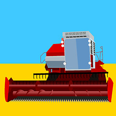 Image showing combine harvester 