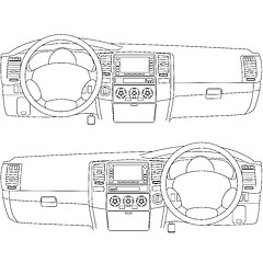 Image showing The car without a driver on the road.