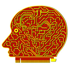 Image showing abstract vector background with high tech circuit board