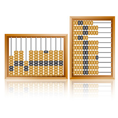 Image showing old wooden abacus close up