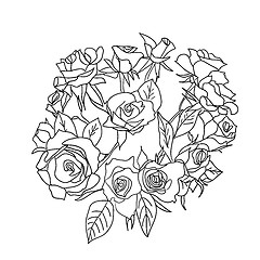 Image showing Large bouquet of roses. vector