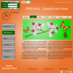 Image showing Vector template web site about  nature.