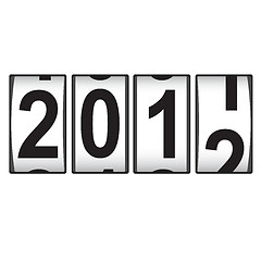 Image showing 2012 New Year counter, vector.