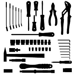 Image showing vector set of different tools 