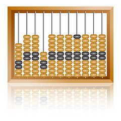 Image showing old wooden abacus close up