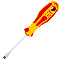 Image showing Screwdriver with a colored pen. 